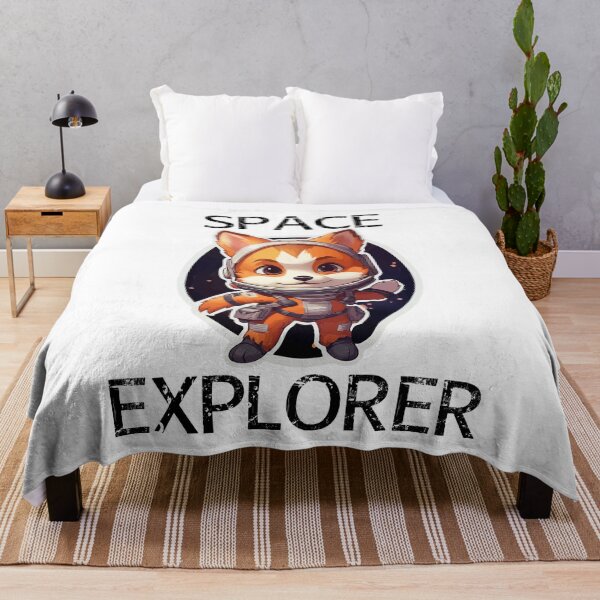 Item preview, Red Fox Astronaut - Space Explorer (Black Lettering) designed and sold by VelvetRoom.