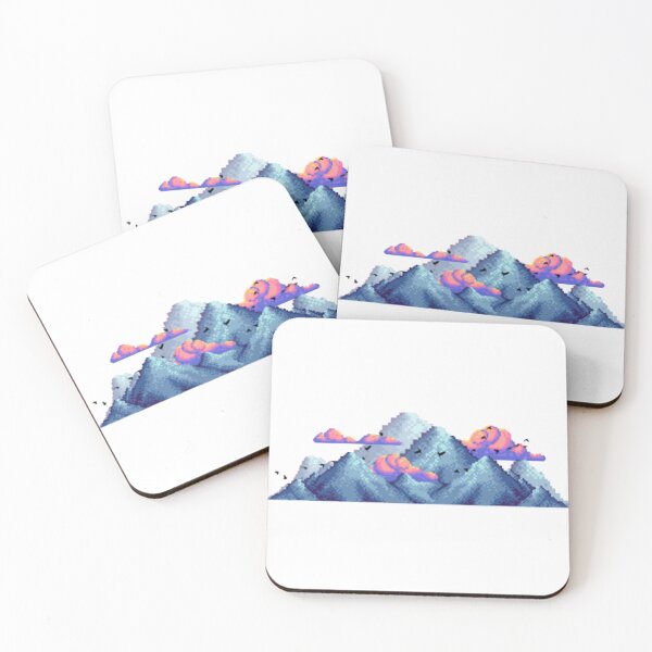 Item preview, Pixelized mountain sticker designed and sold by Freya Store.