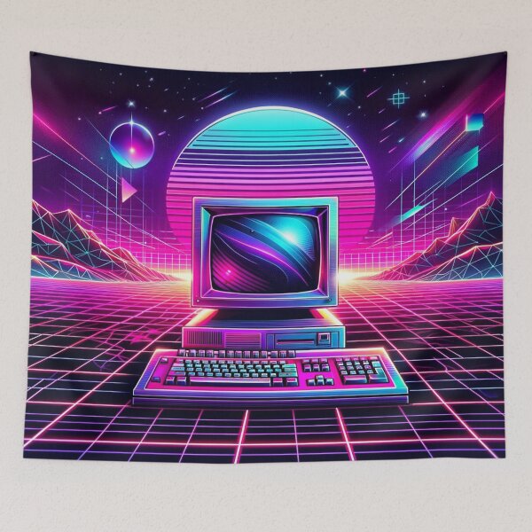 Item preview, Synthwave 80s Computer designed and sold by Zestpond.
