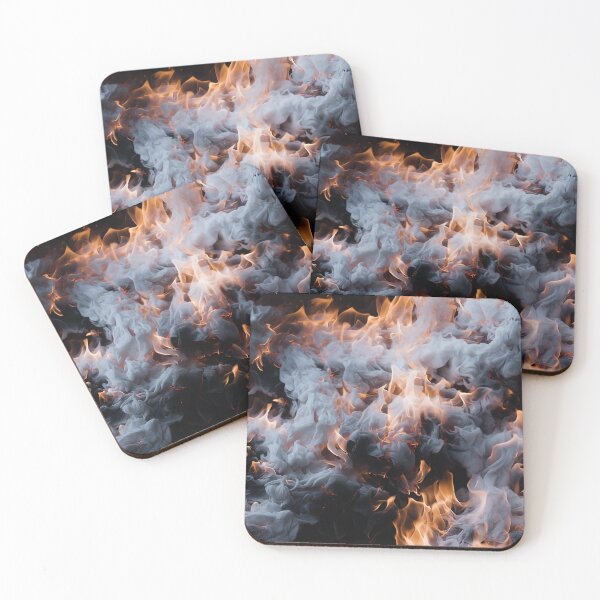 Item preview, Yellow Black Gray Smoke and Fire in Colors pattern designed and sold by Reichcorp.
