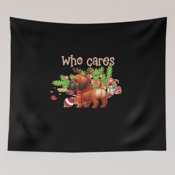 Item preview, "Reindeer Games Bullmastiff - Holiday Festive Mischief" designed and sold by Xhevahir.