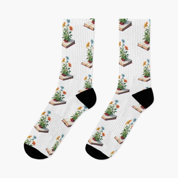 Item preview, Beautiful Flowers Growing From Book Reading designed and sold by ColorFlick.