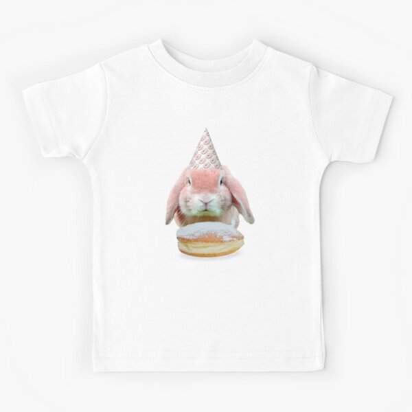 Rabbit Donut Party by Alice Monber Kids T-Shirt