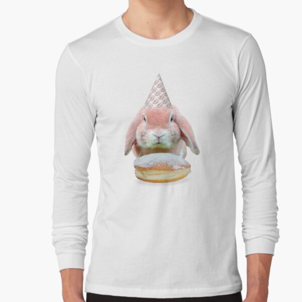 Rabbit Donut Party by Alice Monber Long Sleeve T-Shirt
