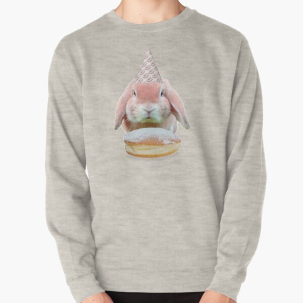 Rabbit Donut Party by Alice Monber Pullover Sweatshirt