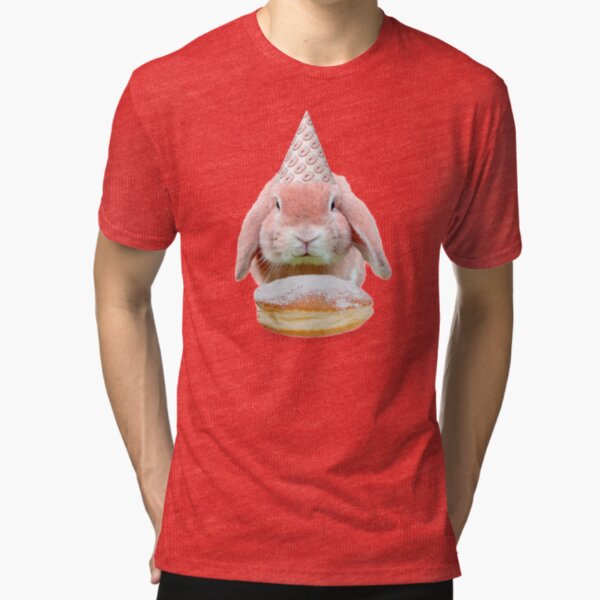 Rabbit Donut Party by Alice Monber Tri-blend T-Shirt
