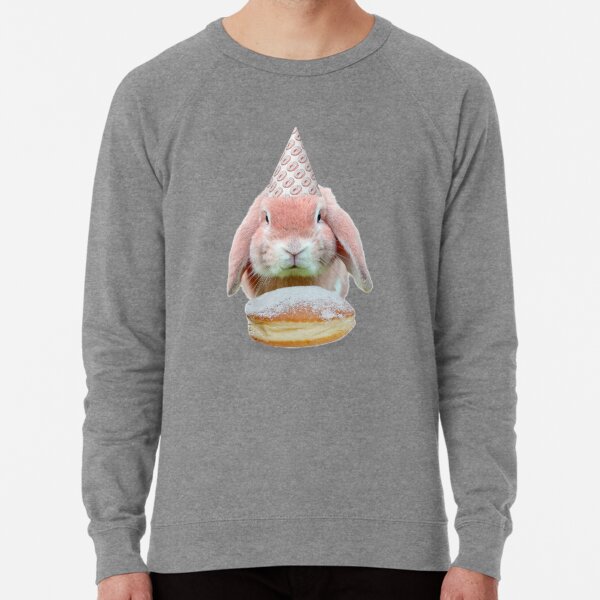 Rabbit Donut Party by Alice Monber Lightweight Sweatshirt