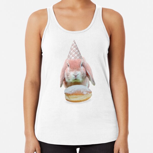 Rabbit Donut Party by Alice Monber Racerback Tank Top
