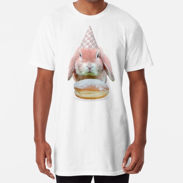 Rabbit Donut Party by Alice Monber Long T-Shirt