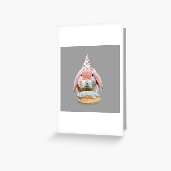 Rabbit Donut Party by Alice Monber Greeting Card