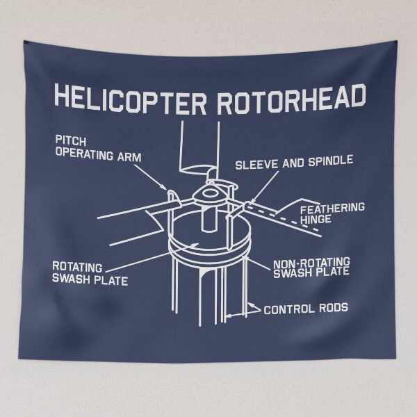 Item preview, Helicóptero Rotorhead Rotor Head Blueprint Diagrama Dibujo designed and sold by MilitaryMart.