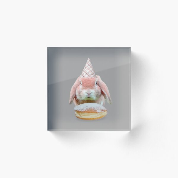 Rabbit Donut Party by Alice Monber Acrylic Block