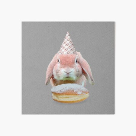 Rabbit Donut Party by Alice Monber Art Board Print