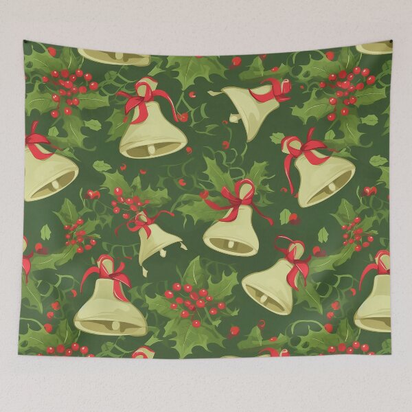 Item preview, Bells and Mistletoe pattern designed and sold by Reichcorp.