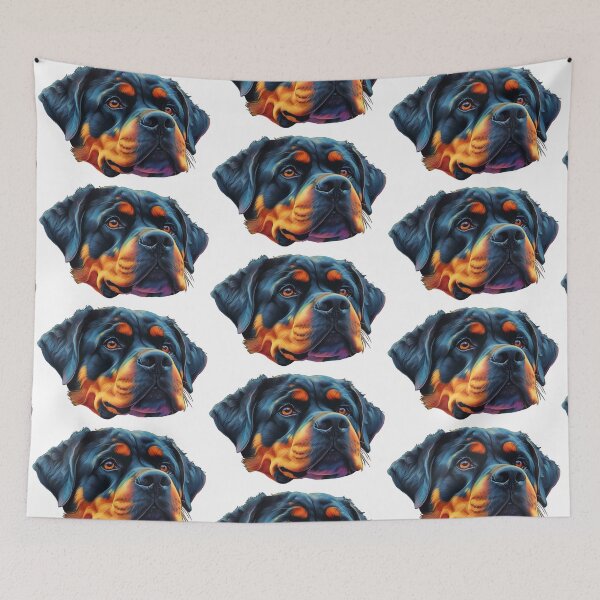 Item preview, Rottweiler head colored with some pink accent designed and sold by AD-Digital-Art.