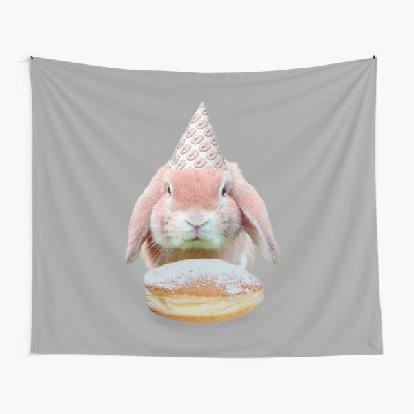 Rabbit Donut Party by Alice Monber Tapestry