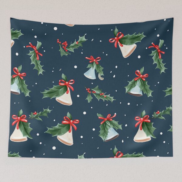 Item preview, Bells and Mistletoe pattern designed and sold by Reichcorp.