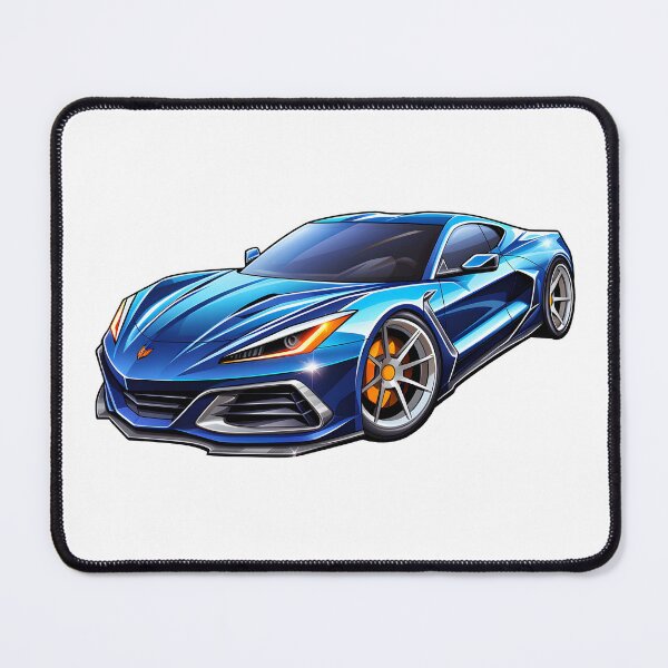 Item preview, Stunning Blue Corvette: The fusion of elegance and speed in a supercar masterpiece! designed and sold by Cr-AI-tive.