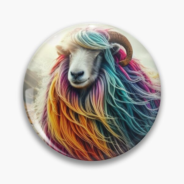 Artikelvorschau, Regenbogenschaf mehrfarbige Bergschafe digitale Grafik entworfen und verkauft von didgiart.