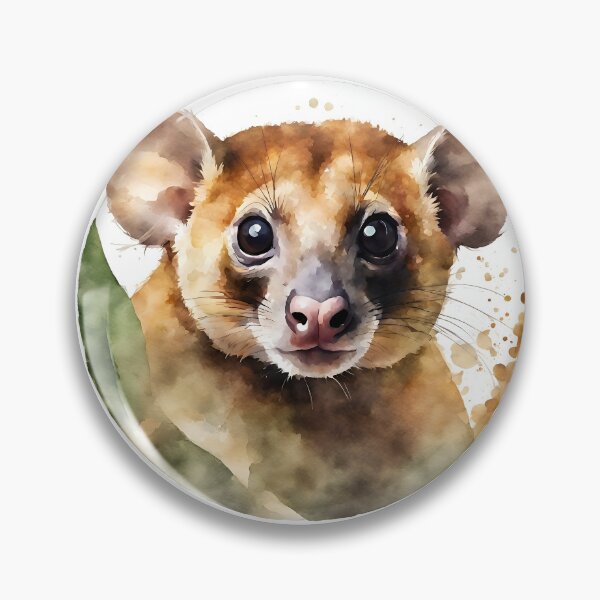 Item preview, Kinkajou Watercolor Circle Sticker Art Style designed and sold by LDJBlank.