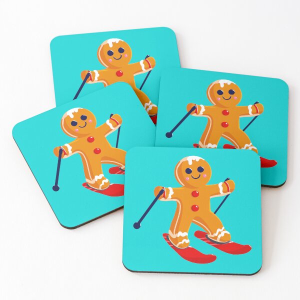 Item preview, Gingerbread Man Skiing designed and sold by Charcoalart.