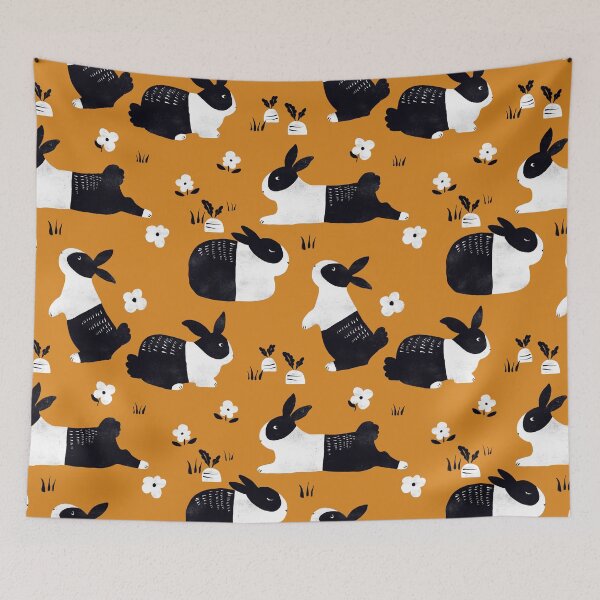 Item preview, Dutch rabbits orange  designed and sold by cecilysesame.