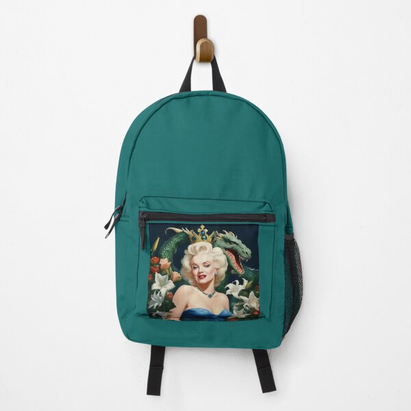 Item preview, Marilyn Monroe with a green dragon among rose flowers. designed and sold by Natalia-Vlad.