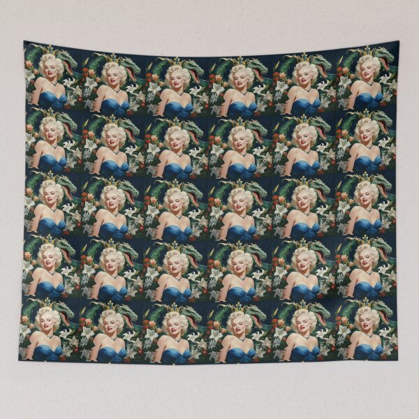 Item preview, Marilyn Monroe with a green dragon among rose flowers. designed and sold by Natalia-Vlad.