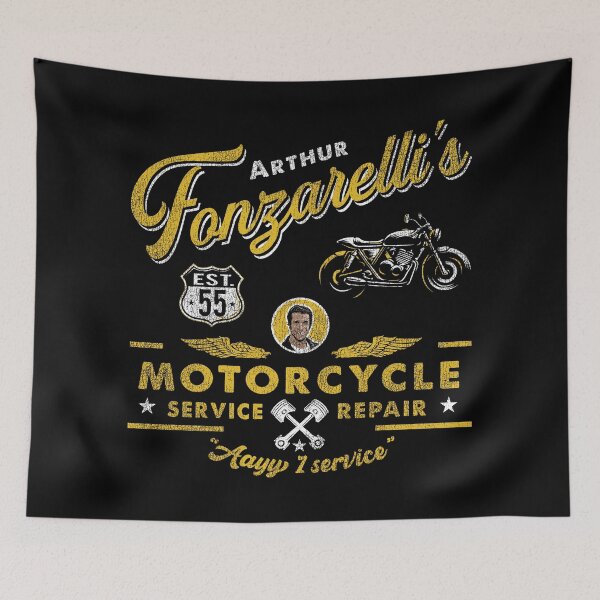 Item preview, Fonzy Motorcycle Repair & Service Worn Out designed and sold by Alema Art.