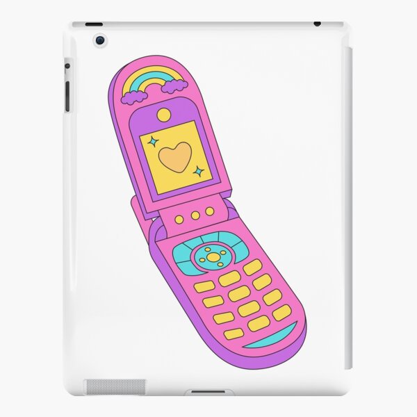 Flipping You Off Flip Phone Inspired Y2k Print, Pink Cell Phone Design,  2000s Print, | iPad Case & Skin