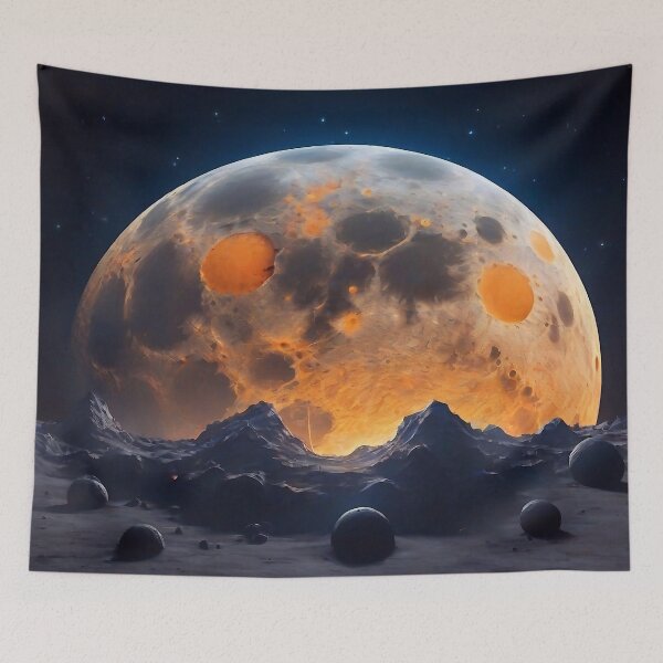Item preview, Moon with craters designed and sold by M-Y-A-R-T-.