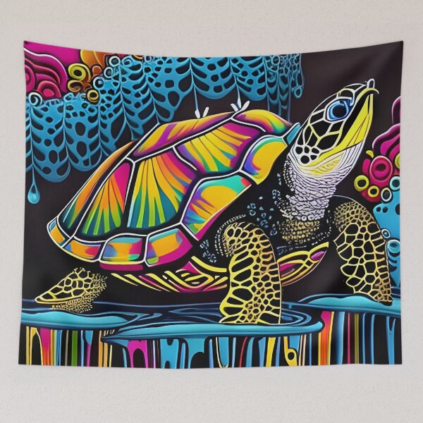 Item preview, Turtle - Drip Paint Art designed and sold by Bright-Moonrise.