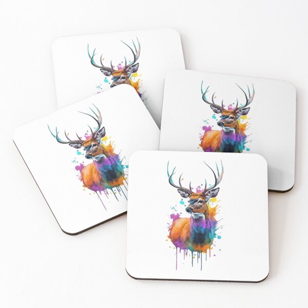 Item preview, White-tailed Deer Watercolor Painting designed and sold by StefanSchmitArt.