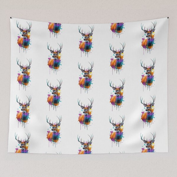 Item preview, White-tailed Deer Watercolor Painting designed and sold by StefanSchmitArt.