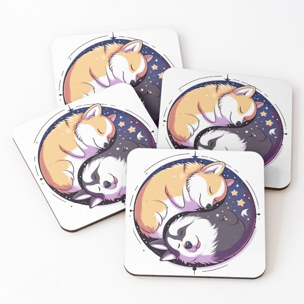Item preview, Corgi And Husky On Space Yin And Yang designed and sold by UnrealQuake.
