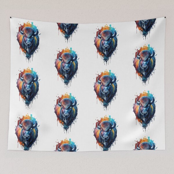 Item preview, American Bison Watercolor Painting designed and sold by StefanSchmitArt.
