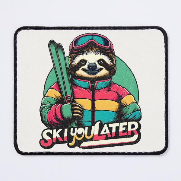 Item preview, Sloth Skiing - Funny Winter Sloth Ski You Later designed and sold by BeansterNL.