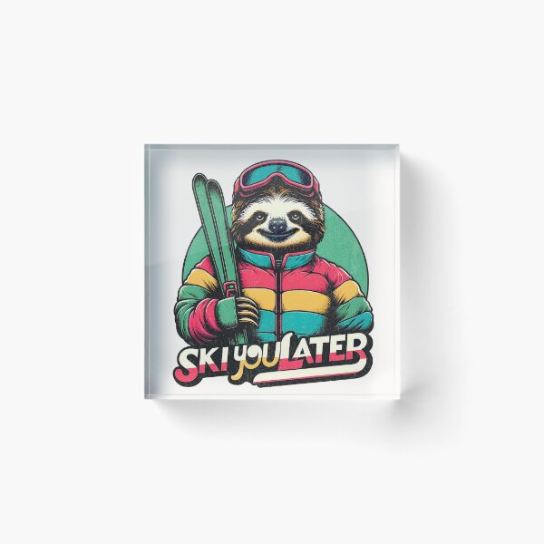 Item preview, Sloth Skiing - Funny Winter Sloth Ski You Later designed and sold by BeansterNL.