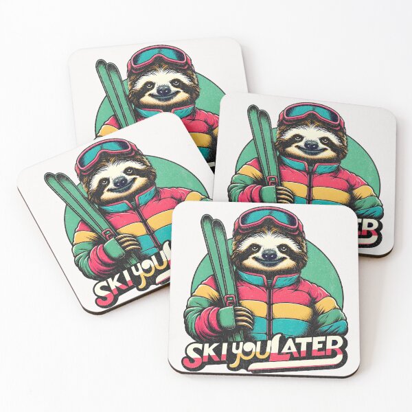 Item preview, Sloth Skiing - Funny Winter Sloth Ski You Later designed and sold by BeansterNL.