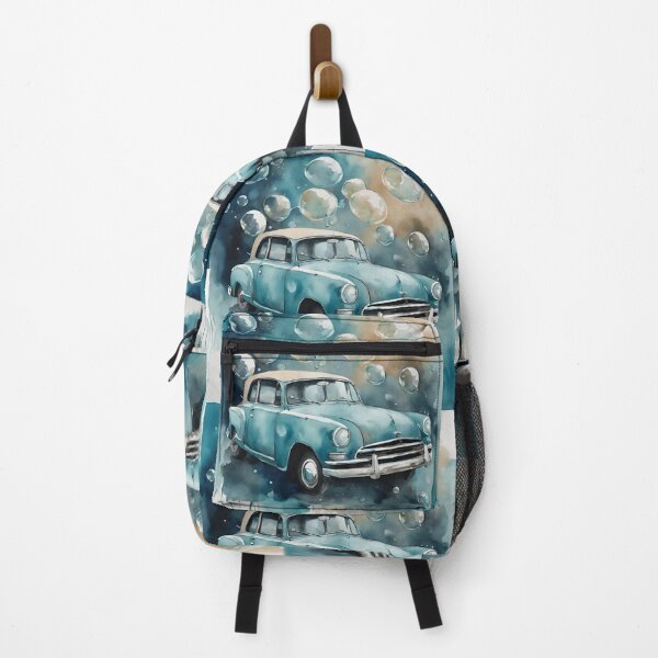 Item preview, Old car with soap bubbles in watercolor. designed and sold by kreativeadern.