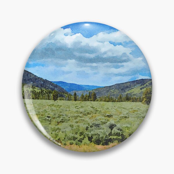 Item preview, Watercolor of Provo River Valley, at the foot of the Uinta Mountains, Utah designed and sold by GestaltImagery.