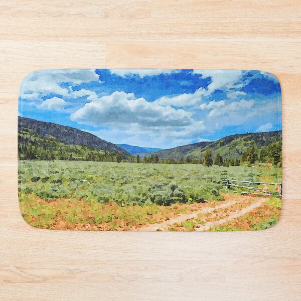 Item preview, Watercolor of Provo River Valley, at the foot of the Uinta Mountains, Utah designed and sold by GestaltImagery.