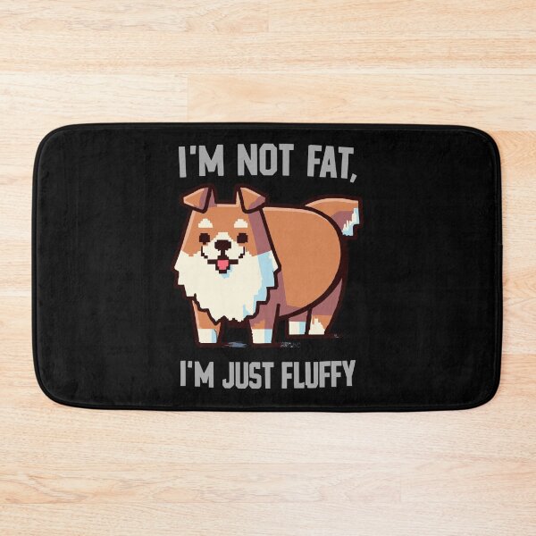 Item preview, I'm Not Fat, I'm Just Fluffy - a Happy Dog Spitz designed and sold by ArtfulNook.
