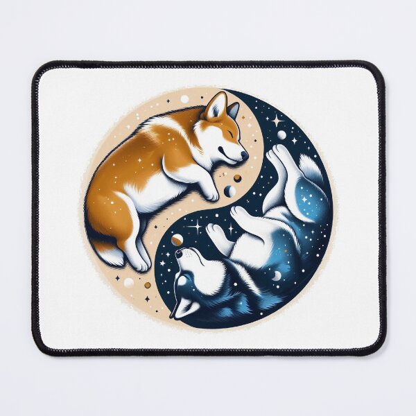 Item preview, Corgi And Husky On Space Yin And Yang designed and sold by UnrealQuake.