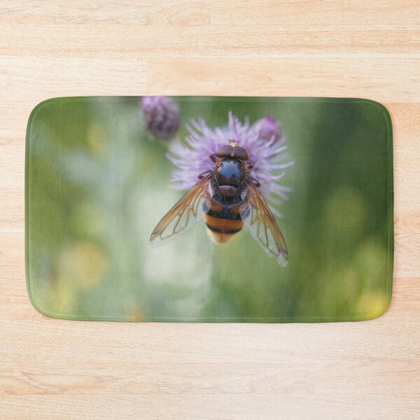 Item preview, Big hoverfly on purple flower designed and sold by Syr'photographies.