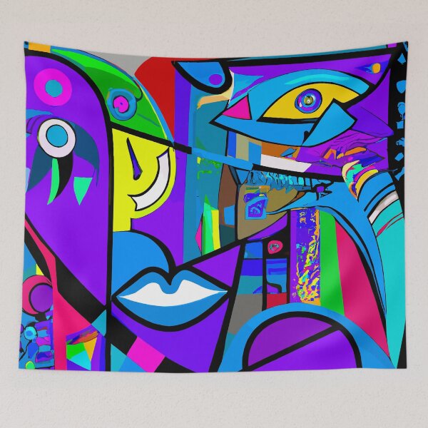 Item preview, Viral Vision: Abstract Face Drawing  designed and sold by blackink-design.
