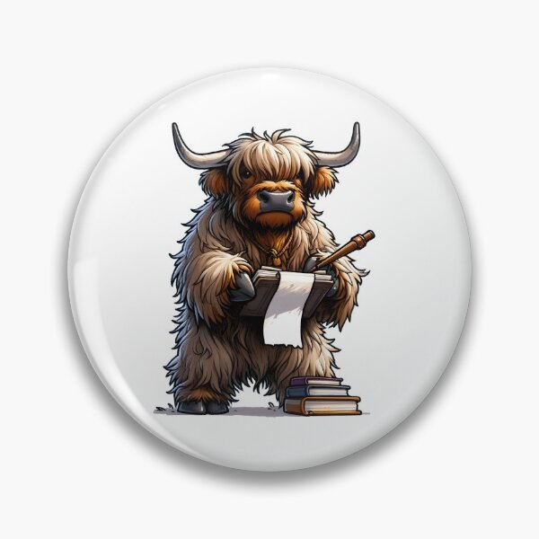 Item preview, Librarian Highland Cow designed and sold by Truck Stop One.