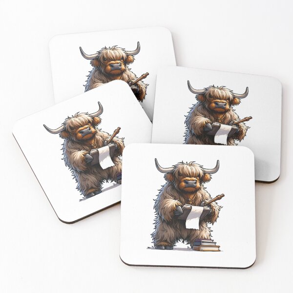 Item preview, Librarian Highland Cow designed and sold by Truck Stop One.