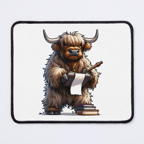 Item preview, Librarian Highland Cow designed and sold by Truck Stop One.