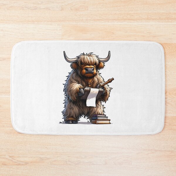 Item preview, Librarian Highland Cow designed and sold by Truck Stop One.
